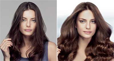 До и после реконструкции волос